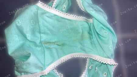 绿色纯棉小雏菊原味内裤 - 缩略图