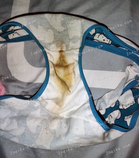 纯棉蓝色印有小白熊图案的重口原味内裤的照片 - 缩略图