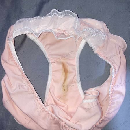 浅粉色纯棉原味内裤实物照片/痕迹图 - 缩略图