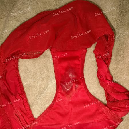 大红色纯棉加性感网纱原味内裤裆部痕迹照片 - 缩略图