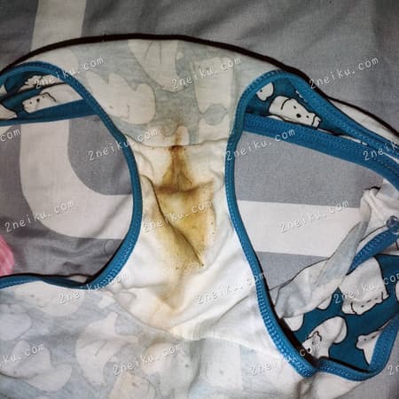 纯棉蓝色印有小白熊图案的重口原味内裤的照片 - 缩略图