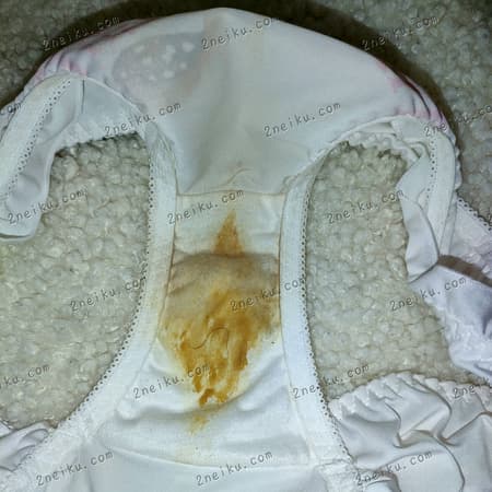 一条裆部粘有很多白带的原味内裤的照片 - 缩略图