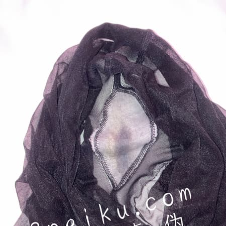 无内穿过的黑色连裤袜的照片 - 缩略图