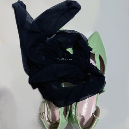 绿色珂卡芙美女二手原味高跟鞋照片 - 缩略图