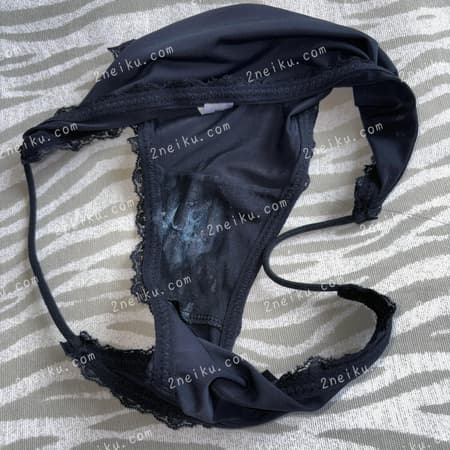 冰丝无痕低腰蕾丝边性感细带原味内裤裆部痕迹照片 - 缩略图