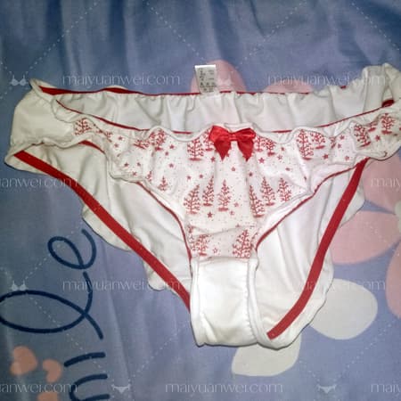 少女可爱亮片雪花圣诞树内裤正面图片 - 缩略图